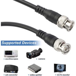 SDI to SDI Coiled Cable 1.5 m (Straight, Non Right-Angled)